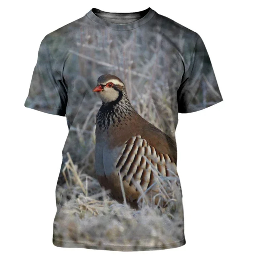 Hunting Quail - Letnie Zwierzęta Przepiórcza Koszulka z Nadrukiem