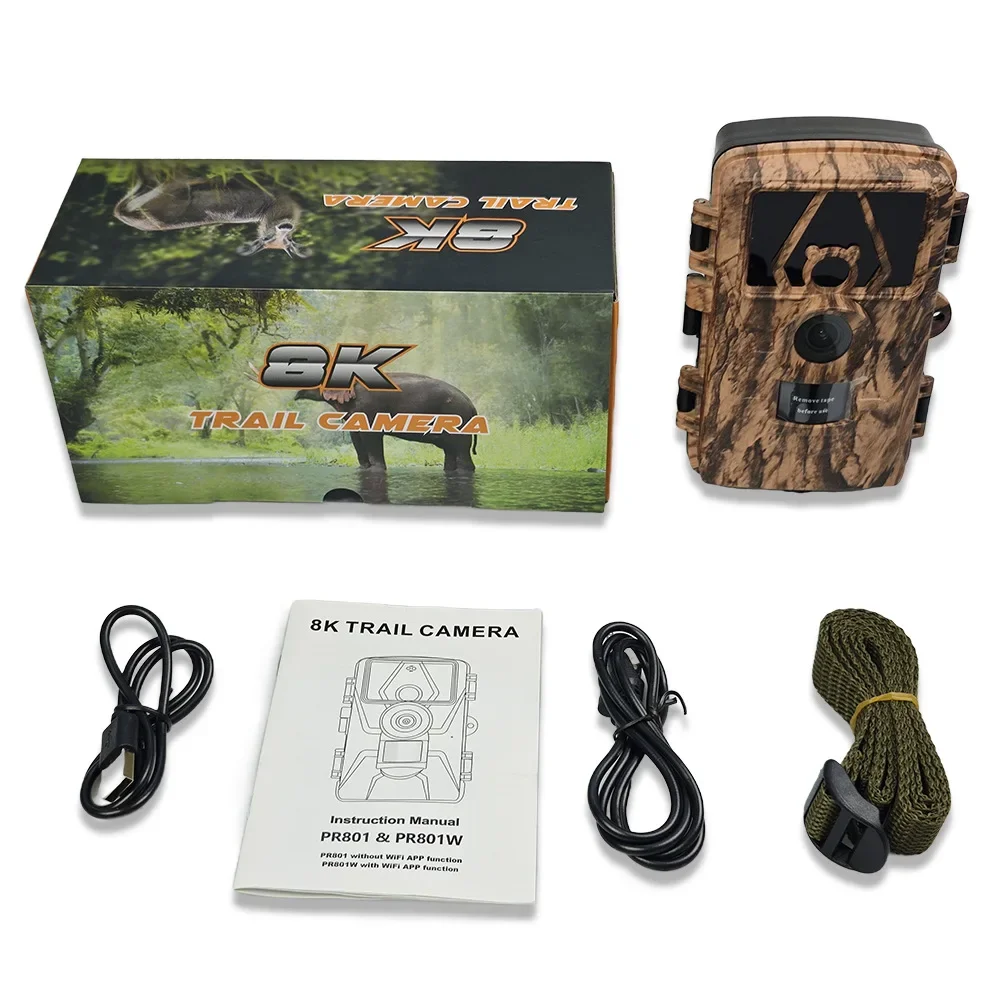 Outdoor Hunting Digital Night Vision - Kamera leśna PR801W WIFI 8K 60MP