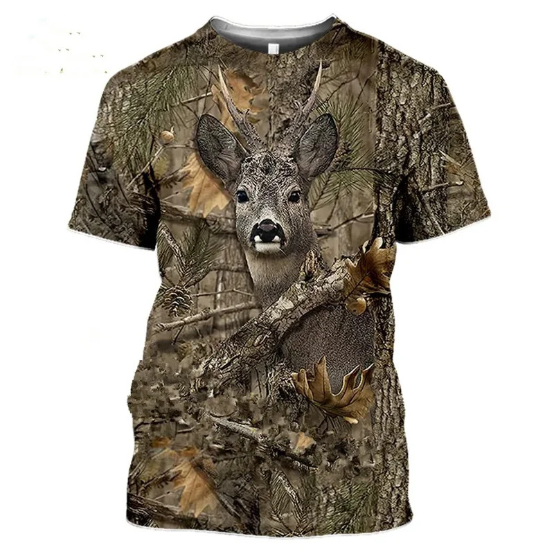 Wildman Hunting & Outdoor Polokwane - Koszulka 3D z kamuflażem, motywem dzikiego